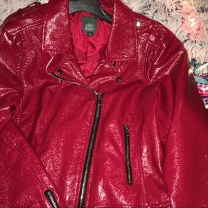 Red leather jacket❤️